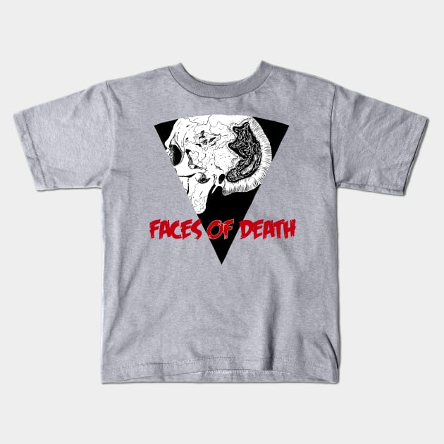 FACES OF DEATH Kids T-Shirt by theanomalius_merch